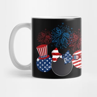 Hockey American Flag Fireworks Mug